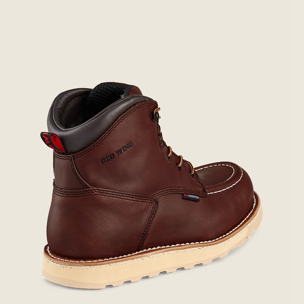 Red Wing Mens Work Boots - Traction Tred - 6-inch Waterproof Soft Toe - Brown - UZS407691